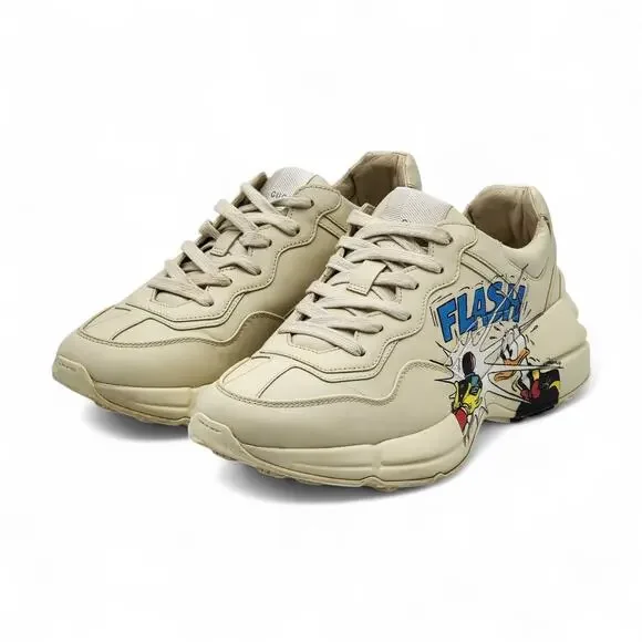 Gucci x Disney Rhyton Donald Duck Flash Women's Sneakers EU 39 US 9 - preowned - Picture 4 of 13